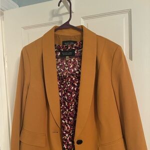 Evan Picone Mustard Blazer with Patterned Lining